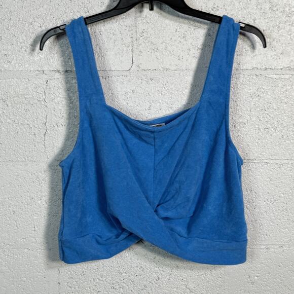 COTTON on Women's Active Sweat to Swim crop Top Blue, 18W - Picture 1 of 5